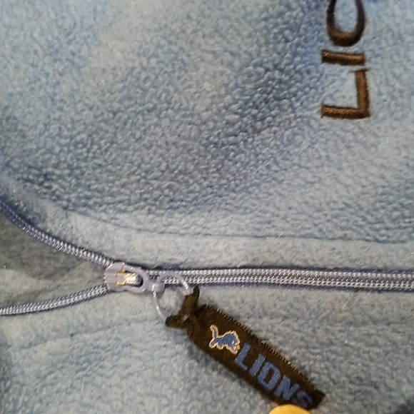 NFL for Ladies Lions 1/4 zip pullover fleece 2 front pockets sz L - Picture 5 of 7
